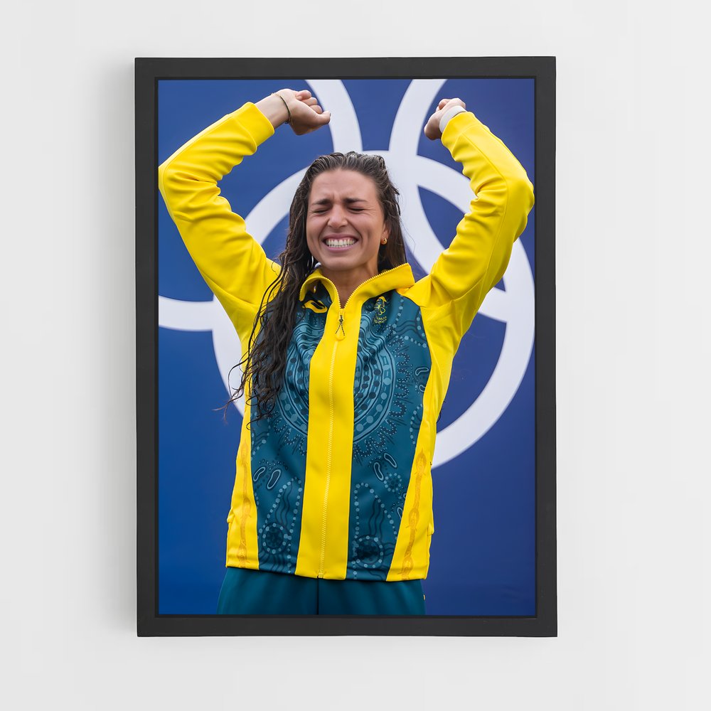 Poster Aventure en Jaune – affiche Canoë-kayak (vue 2)